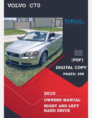 volvo c70 2010 owners manual rhd & lhd